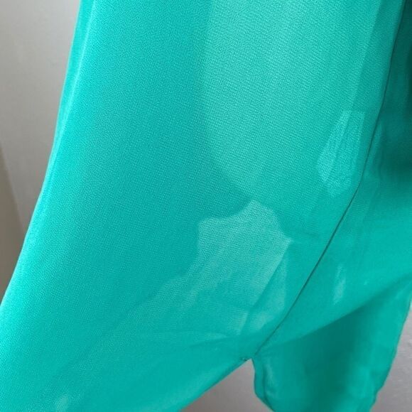 NWT My Michelle Sheer Green Blouse Top Size L - Picture 8 of 14